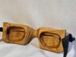 Inuit Wooden Snow Goggles - Unique Carved Art