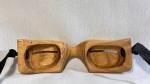 Inuit Wooden Snow Goggles - Unique Carved Art