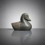 Lucien Sadrac Hand-Carved Stone Duck Sculpture