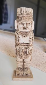 Hand-Carved Aztec Mayan Tribal Stone Figurine