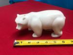 Antique Eskimo Marble Polar Bear Sculpture