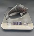 Vintage Inuit Soapstone Whale Carving 6" 1970s