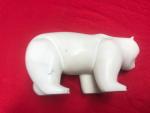 Antique Eskimo Marble Polar Bear Sculpture