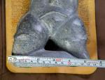 Inuit Soapstone Hunter with Catch Animals Figurine