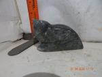 Inuit Seal Soapstone Sculpture, Hand Carved Art