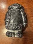 Soapstone Carved Eskimo Figurine - 4 Inches
