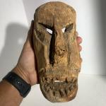 Inuit Spirit Mask Wood Carving Art Sculpture