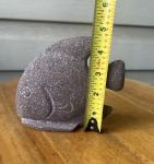 Hand-Carved Tan Tropical Fish Stone Sculpture 5