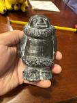Soapstone Carved Eskimo Figurine - 4 Inches
