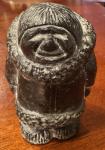 Soapstone Carved Eskimo Figurine - 4 Inches
