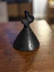 Mid-Century Black Stone Abstract Bell Sculpture