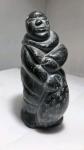 Inuit Soapstone Seal Hunter Carving - 5 Inches