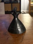 Mid-Century Black Stone Abstract Bell Sculpture