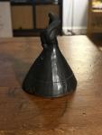 Mid-Century Black Stone Abstract Bell Sculpture