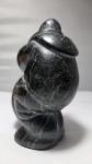 Inuit Soapstone Seal Hunter Carving - 5 Inches