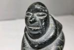 Inuit Soapstone Seal Hunter Carving - 5 Inches