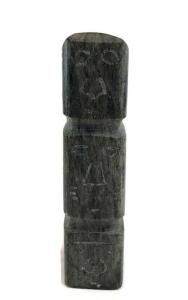 Soapstone Inuit Carving - Three Tier Figure, Signed