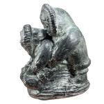 Inuit Wolf Soapstone Carving Figurine from Canada