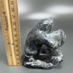 Inuit Wolf Soapstone Carving Figurine from Canada