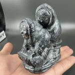 Inuit Wolf Soapstone Carving Figurine from Canada