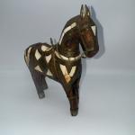 Hand-Carved Vintage Trojan Horse Art Sculpture