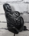Inuit Soapstone Carving: Woman with Child