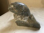 Inuit Soapstone Koi Fish and Whale Carving