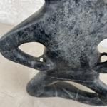 Large Signed Inuit Soapstone Eskimo Sculpture 14”