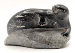 Vintage Inuit Artist Signed Soapstone Seal Sculpture