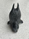 Inuit Carved Soapstone Seal Sea Lion Sculpture