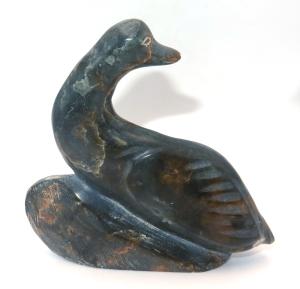 Original Inuit Stone Goose Carving Figurine