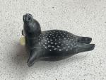 Inuit Carved Soapstone Seal Sea Lion Sculpture