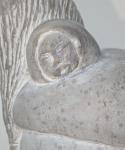 Inuit Soapstone Mother and Child Sculpture