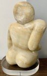 Inuit Woman Alabaster Sculpture with Lucite Base