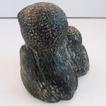 Inuit Soapstone Carving of Mother and Baby Owls