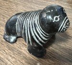 Seal Soapstone Inuit Art Sculpture - 4” Figurine