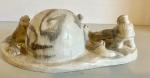 Inuit Soapstone Family Igloo Sculpture