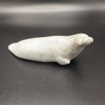 Signed Ocean Seal Inuit Stone Carving Statue