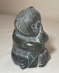 Hand-Carved Soapstone Bear Inuit Art Sculpture