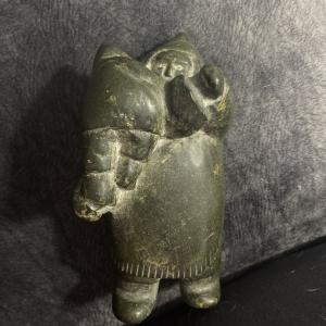 Inuit Eskimo Soapstone Carving - Vintage Sculpture