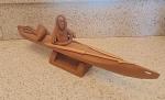 Inuit Wood Carved Kayak by Donald McFarlin