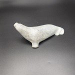 Signed Ocean Seal Inuit Stone Carving Statue