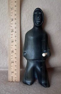 Inuit Stone Carving: 'Man with Club' E9-10