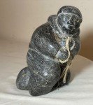Hand-Carved Soapstone Inuit Fisherman Figure