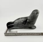 Hand Carved Inuit Seal Soapstone Sculpture