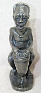 Vintage Inuit Stone Carving of Man Statue