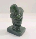 Jade Inuit Eskimo Carving Statue 2.5" Tall