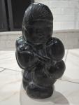 Inuit Soapstone Mother and Child Carving