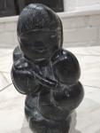 Inuit Soapstone Mother and Child Carving