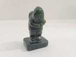 Jade Inuit Eskimo Carving Statue 2.5" Tall